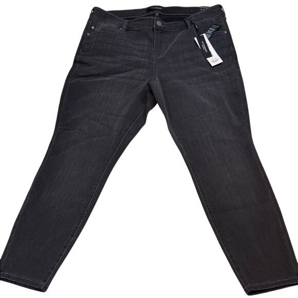 Liverpool Denim - Liverpool Abby Ankle Skinny‎ Jeans Women Dark Grey Eco Friendly Stretch Plus 18W